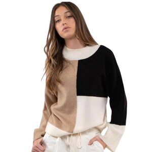 261. Mock Neck Colorblock Sweater | NWOT | Cozy Stylish Knit